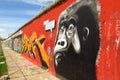 Berlin Wall East Side Gallery gorilla street art graffiti mural